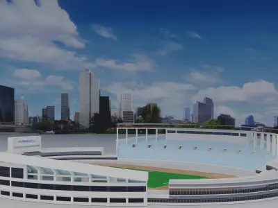 Stadium - Athletic Club  Low-poly 3D model Low-poly 3D model