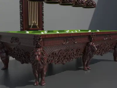 Billiard Pool Table 3D model