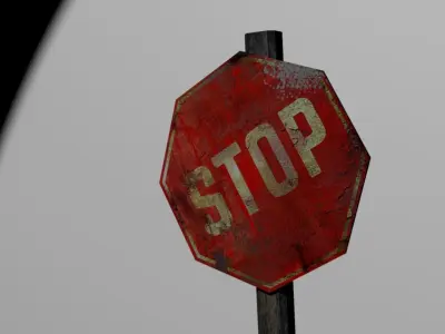 TRANSIT SIGNS Low-poly 3D model
