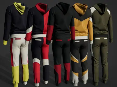 5 Hoodies and Sweatpants  Video Tutorial  CLO OBJ Vol01 3D model