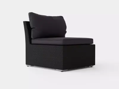 Caracas Lounge Set Corner Mid Low-poly 3D model