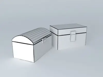 Box  Chest Fabric Decorative Free 3D model