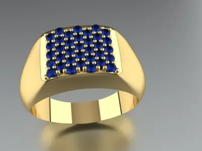 Diamond Mens Ring Size 11 Gold Silver Platinum Luxury Jewelry 3D print model