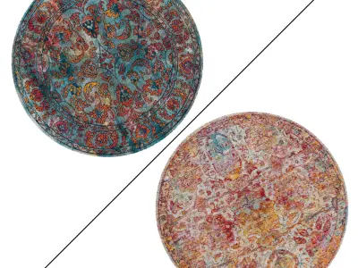 Round Rug Set 58 3D model