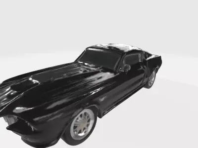 3d Black Muscle Car High Poly 3D model