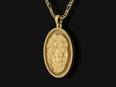 Lion Pendant 4 3D print model