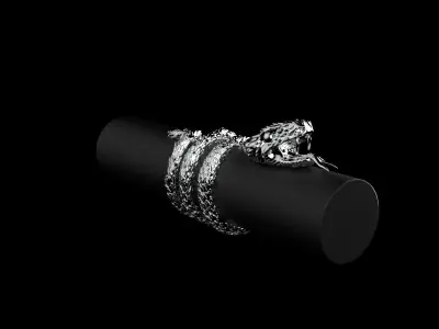 Luxury Snake Ring Free 3D print model