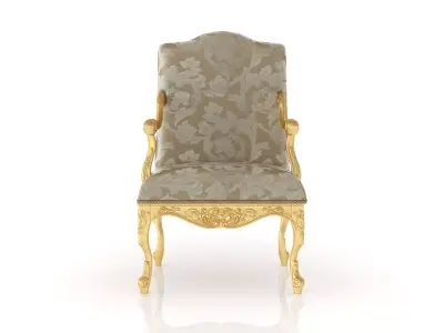 Venetian gold armchair by Modenese 3D model