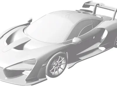 Mclaren Senna solid for CFD or 3D printing 3D model 3D model
