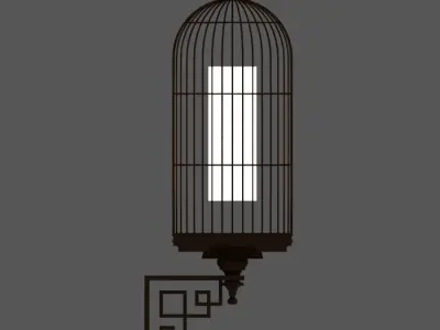 Bird cage lamp 3D model