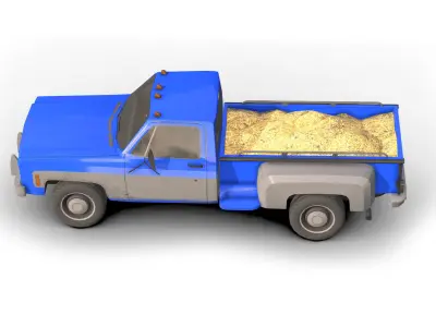 Farm Car Low-poly 3D model