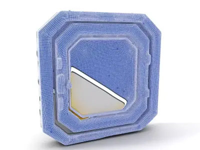 Futuristic SciFi Door Panel model pack Low-poly 3D model