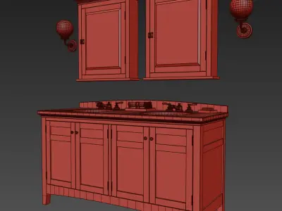 CARTWRIGHT DOUBLE VANITY 3D model
