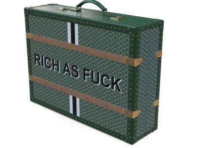 Goyard Suitcase Rich As F Low-poly 3D model