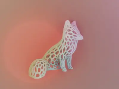 Spirit of the fox Vornoi edition 3D print model