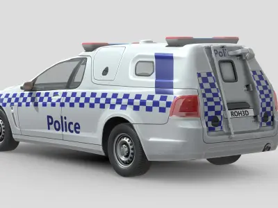 Holden UTE Police Low-poly 3D model