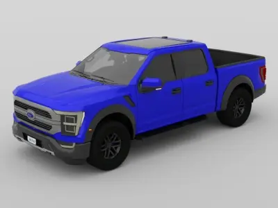 Modern Pickup Truck in obj and fbx formats 3D model
