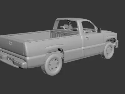 GMC Sierra Regular Cab 2003  3D print model