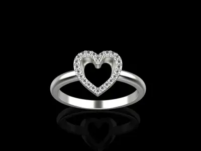 Heart  ring model 274 3D print model