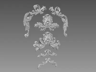 Decorative elements 3D model purchase