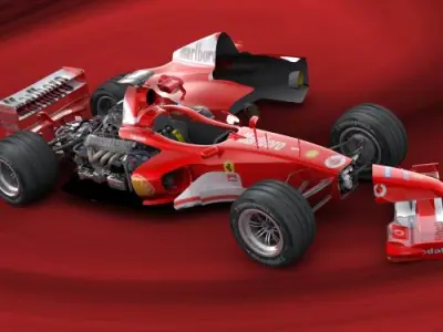 f1 ferrari hidetail 2005 3D model