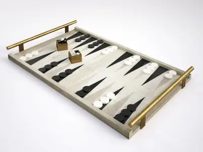 Shagreen Backgammon Game 3D model