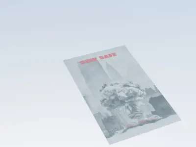 Low Poly Vault Stay Safe Poster Fallout Game Ready High Quality Low-poly 3D model