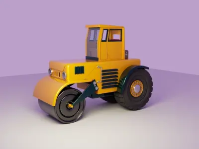 Steam roller Free 3D model