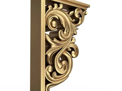 Bracket Plaster Molding Decoration 05 Low-poly 3D model