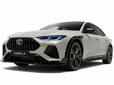 Compact Crossover Sedan Concept Toyota Corolla Themed Low-poly 3D model