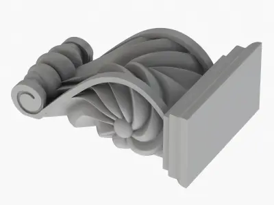 Scroll Corbel 46 3D model