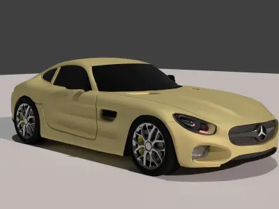 3d Car Gameready mercedes sgs sports Low-poly 3D model