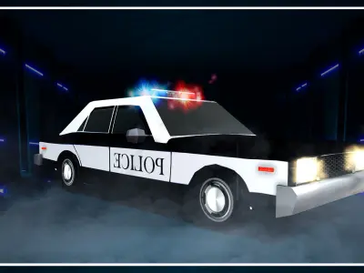 Police Car Low-Poly Low-poly 3D model