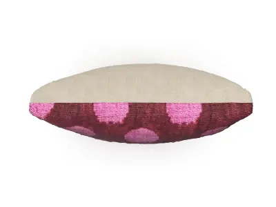 Patterned Velvet Pillow Pink Free 3D model
