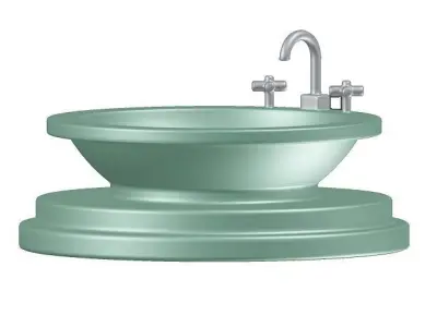 Round Luxury Bathtub 3D model