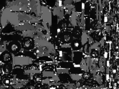 Fiery Flame Decal Go-Kart 3D Model Low-poly 3D model