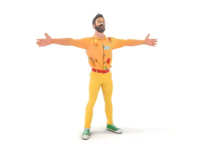 Colorful Character model pack Low-poly 3D model