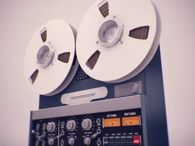 Old Tape Recorder 3D model