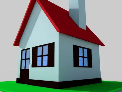 Cartoon House Free low-poly 3D model