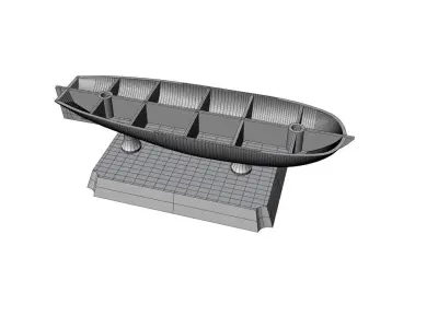 Plastic Sailing Ship 3D Printable Decorative Model Souvenir Gift 3D model