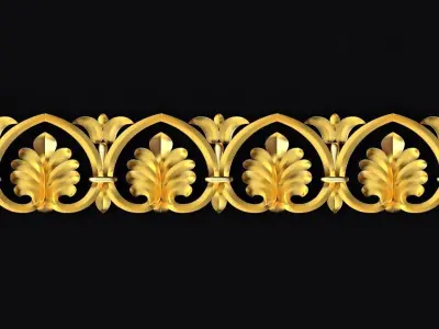 Central decor ornament for furniture 3D model 177
