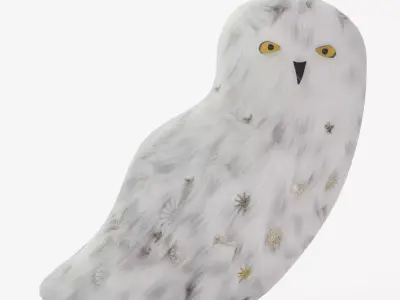 Harry Potter Hedwig Shaped Pillow 3D model