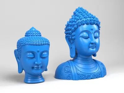 Buddha heads 3D print model