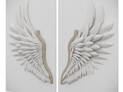 3d Art 02 Wings Low-poly 3D model