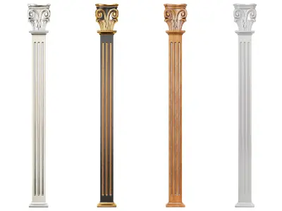 Classic pilaster 02 3D model
