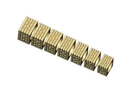 Chunky brick city ring US sizes 6to12 3D print model