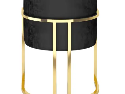 Chloe Glamur black  gold chair 3D model
