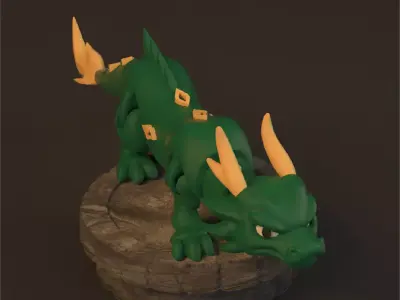 Hebi Yokai Snake Dragon - Figure decorative and keychain 3D print model