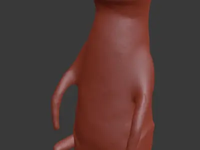 Meerkat lowpoly golden Low-poly 3D model
