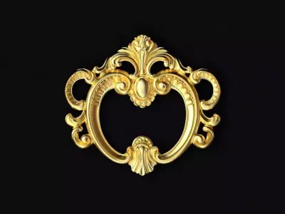 Central decor ornament for furniture 3D model 346